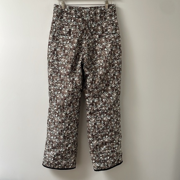 ORAGE WOMENS GIRLS SNOWBOARDING SKI PANTS W/ADJUST BAND brown aqua SZ 16 (XS/S) - Picture 4 of 16